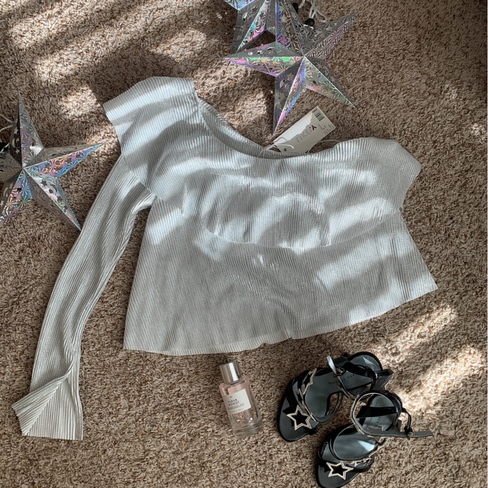Likely One Shoulder Shimmer Party Top Size Small.